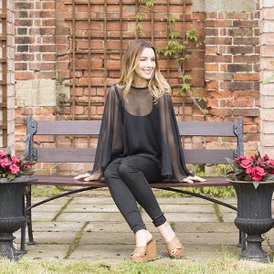 Black Peonies Breastfeeding Top 02