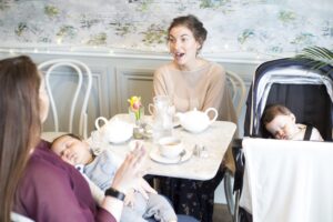 women and babies