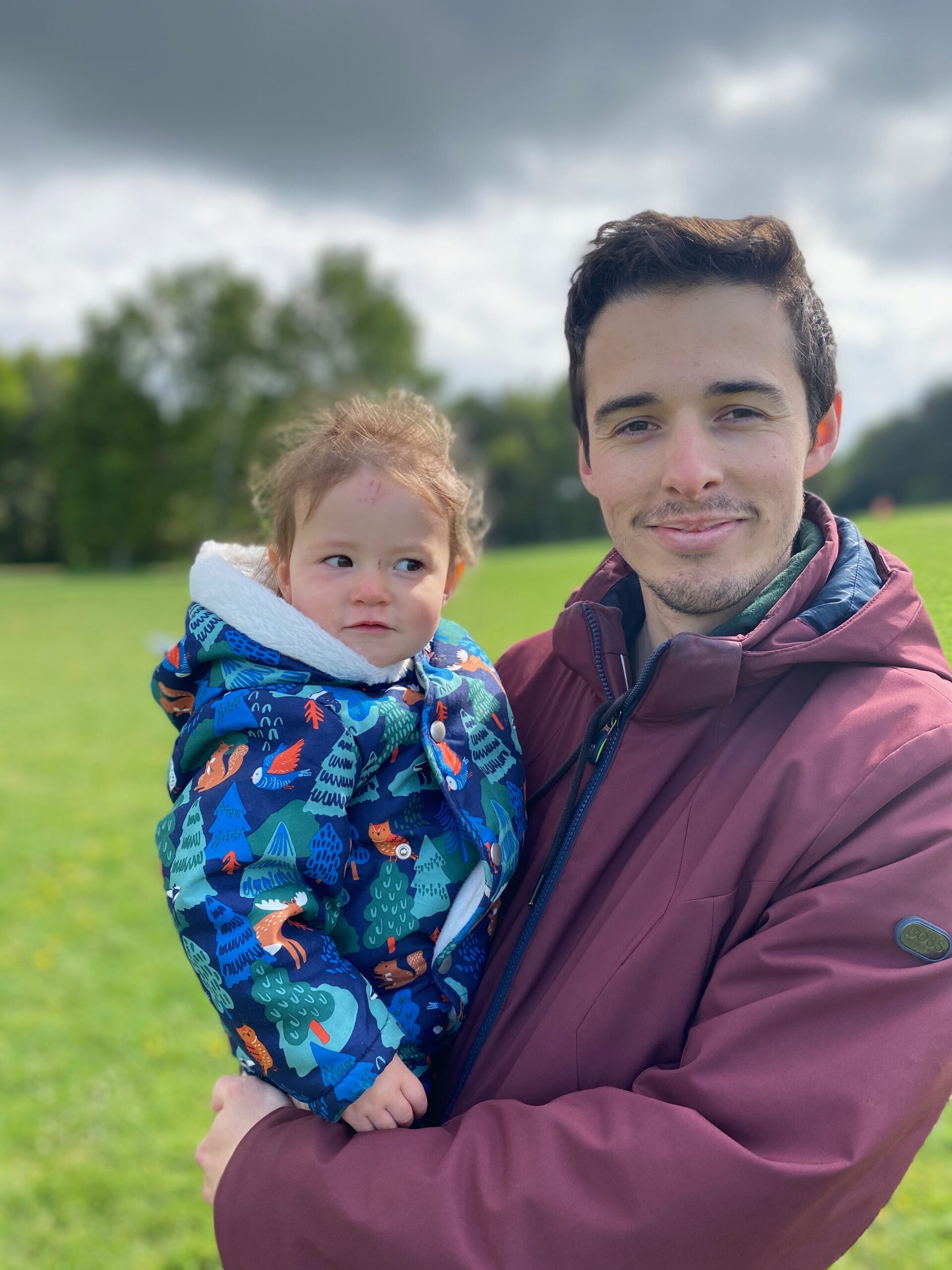 New dad with daughter